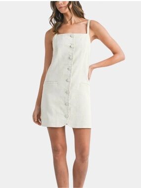 NWOT Hausen Laila Linen Mini Dress - Size Small